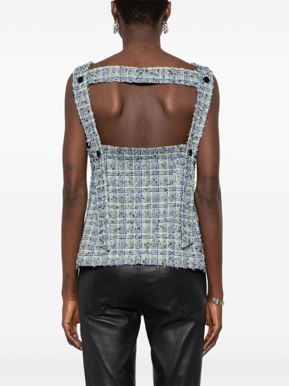 Orly plaid-check vest - 4