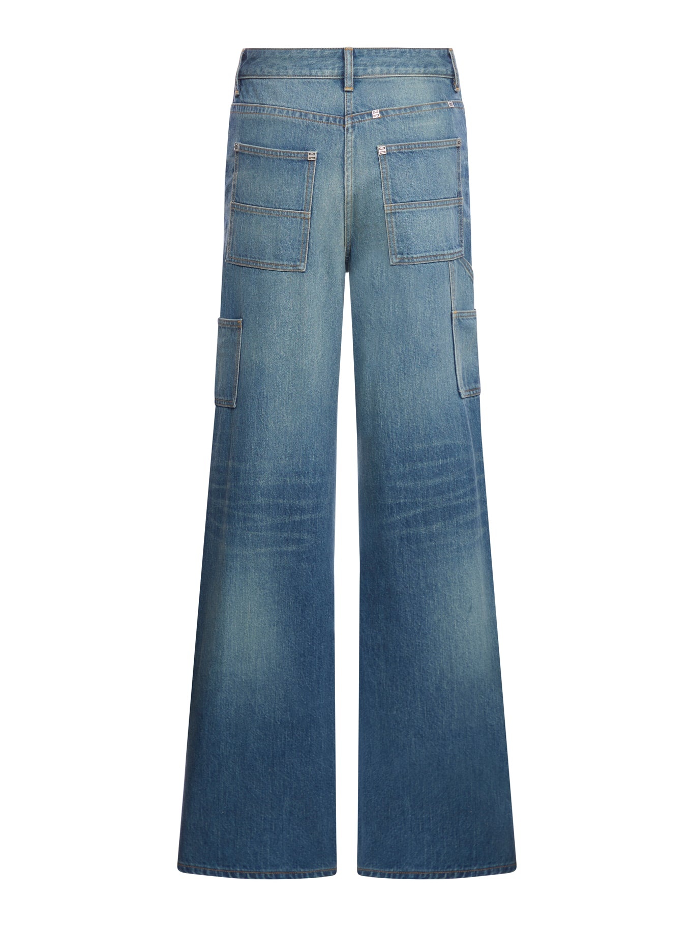 デニム・ジーパン GIVENCHY FW24 Oversize jeans (BW514A5Z1F 402) Givenchy OVERSIZED JEANS IN DENIM WITH PATCHES | suitnegozi