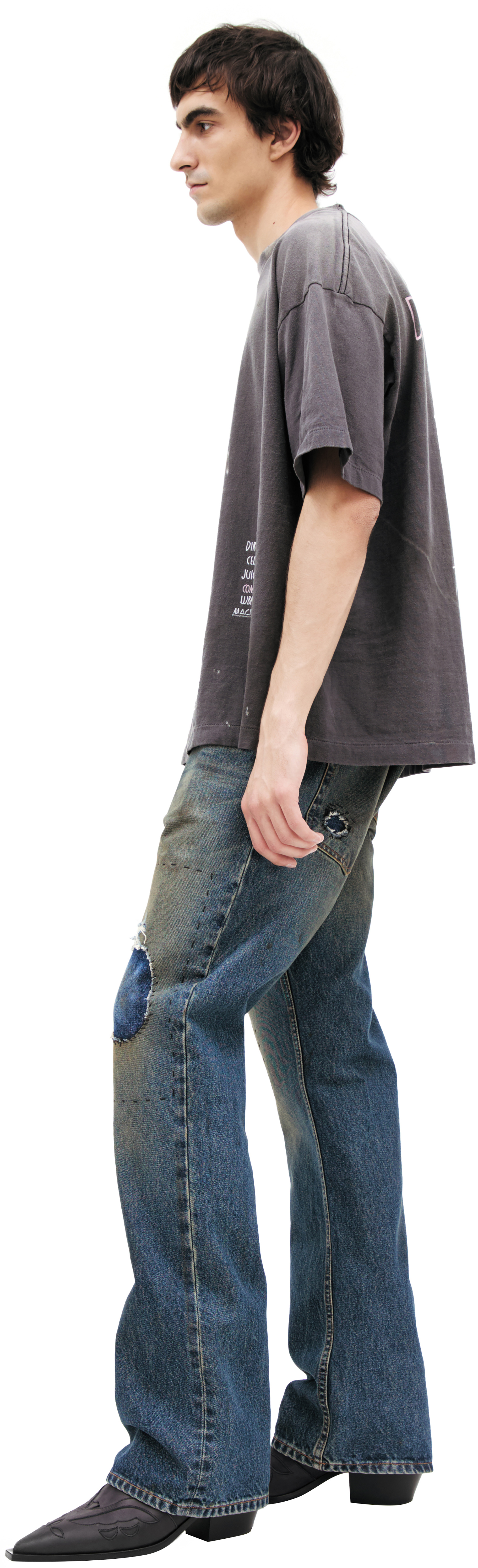GREY T-SHIRT WITH PRINT - 2