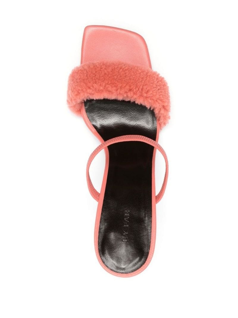 Ada shearling-strap mules - 4