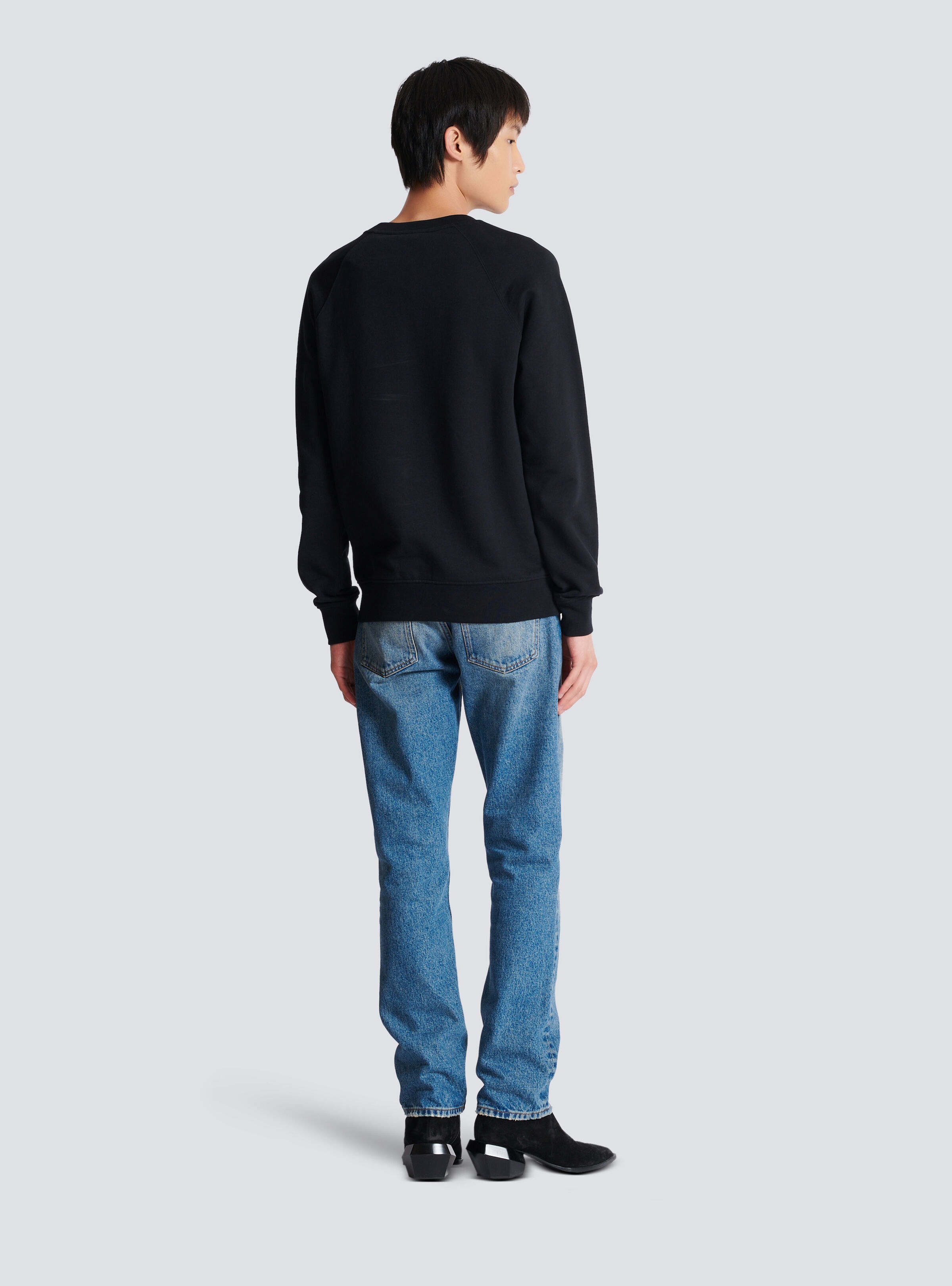 Balmain Paris flocked sweatshirt - 4