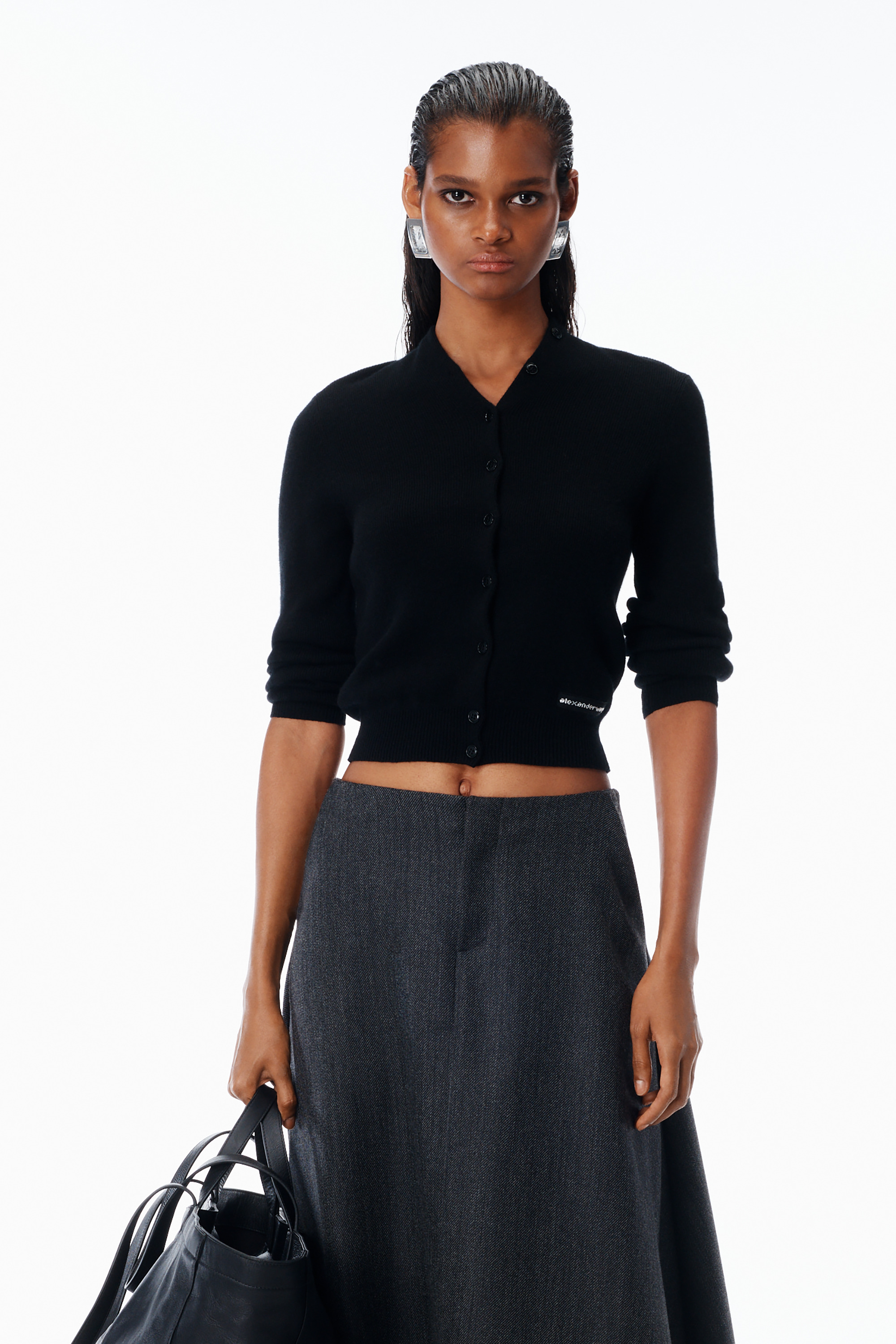 Cardigan in Wool with Continuous Placket - 2