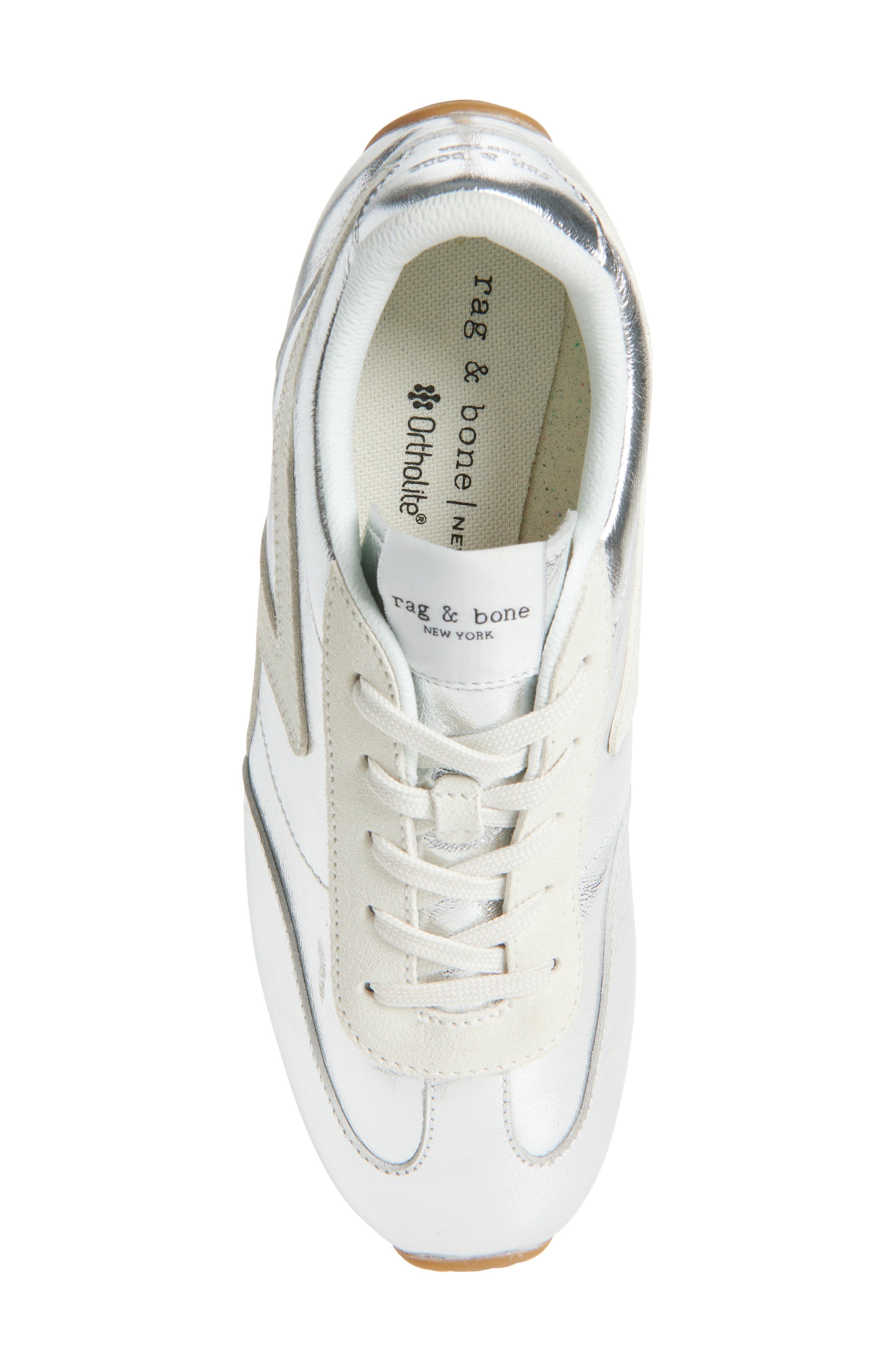 rag & bone Retro Runner Slim Ultra Sneaker in Silver at Nordstrom - 5