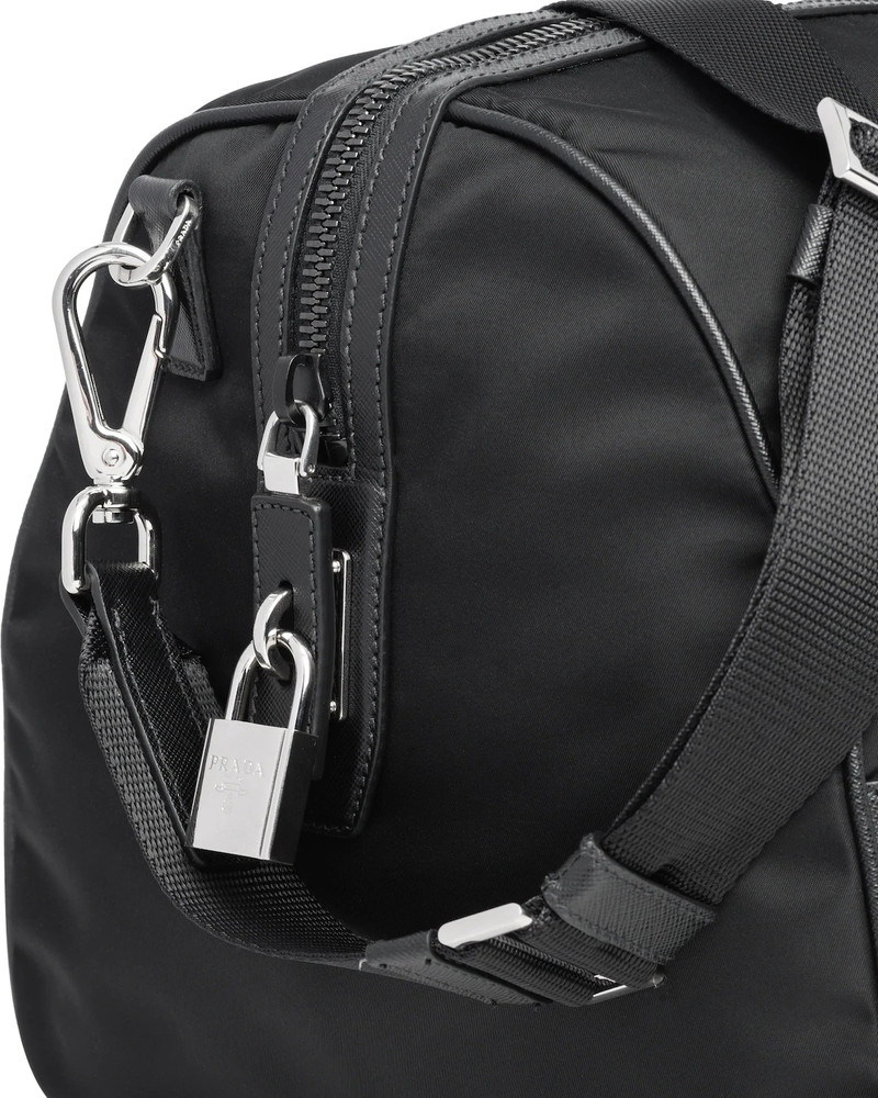 Nylon and Saffiano leather duffel bag 6