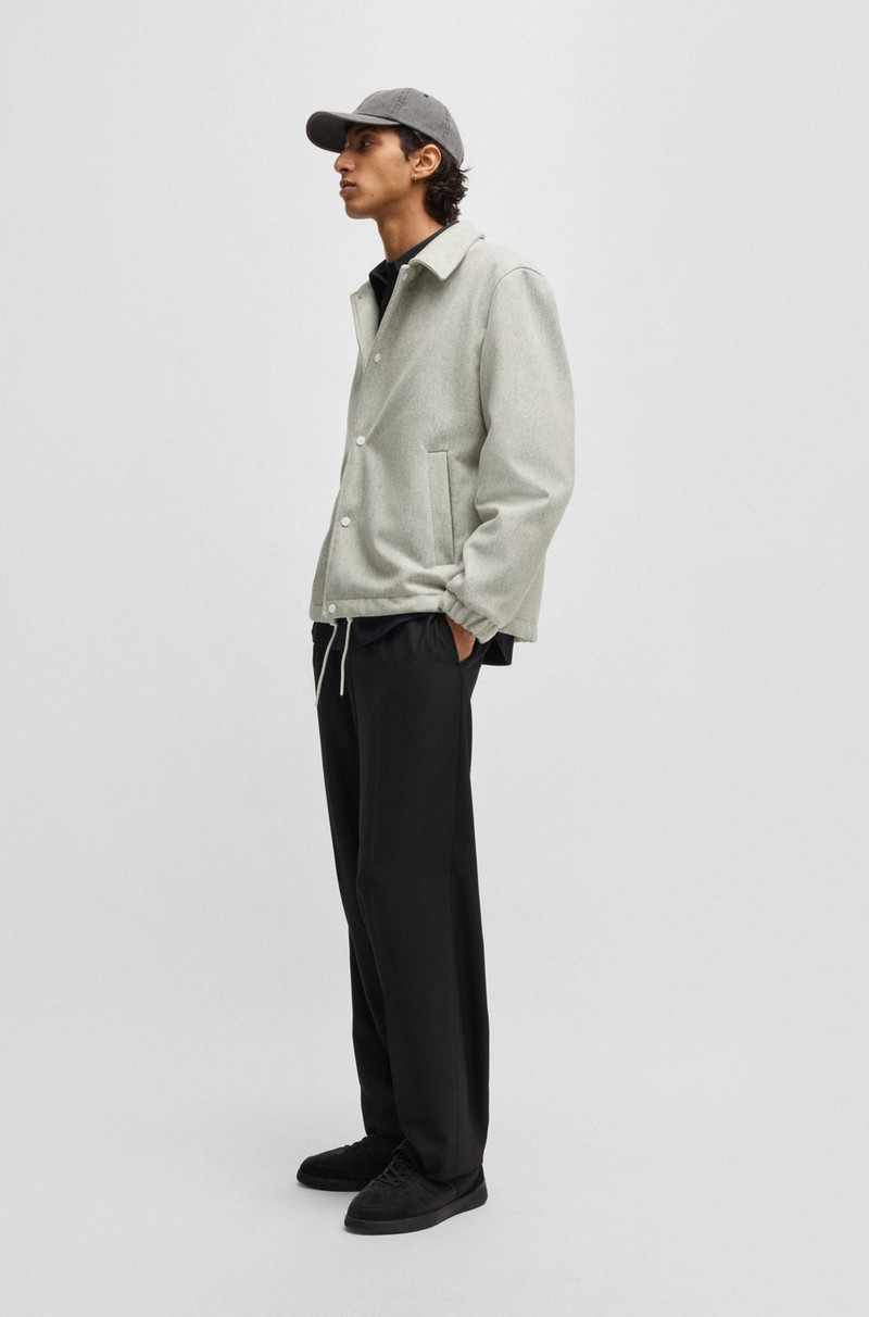 HUGO REGULAR-FIT PADDED COACH JACKET IN A WOOL BLEND outlook