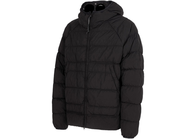C.P. Company C.P. Company Eco-Chrome R Hooded Down Goggle Jacket Black outlook