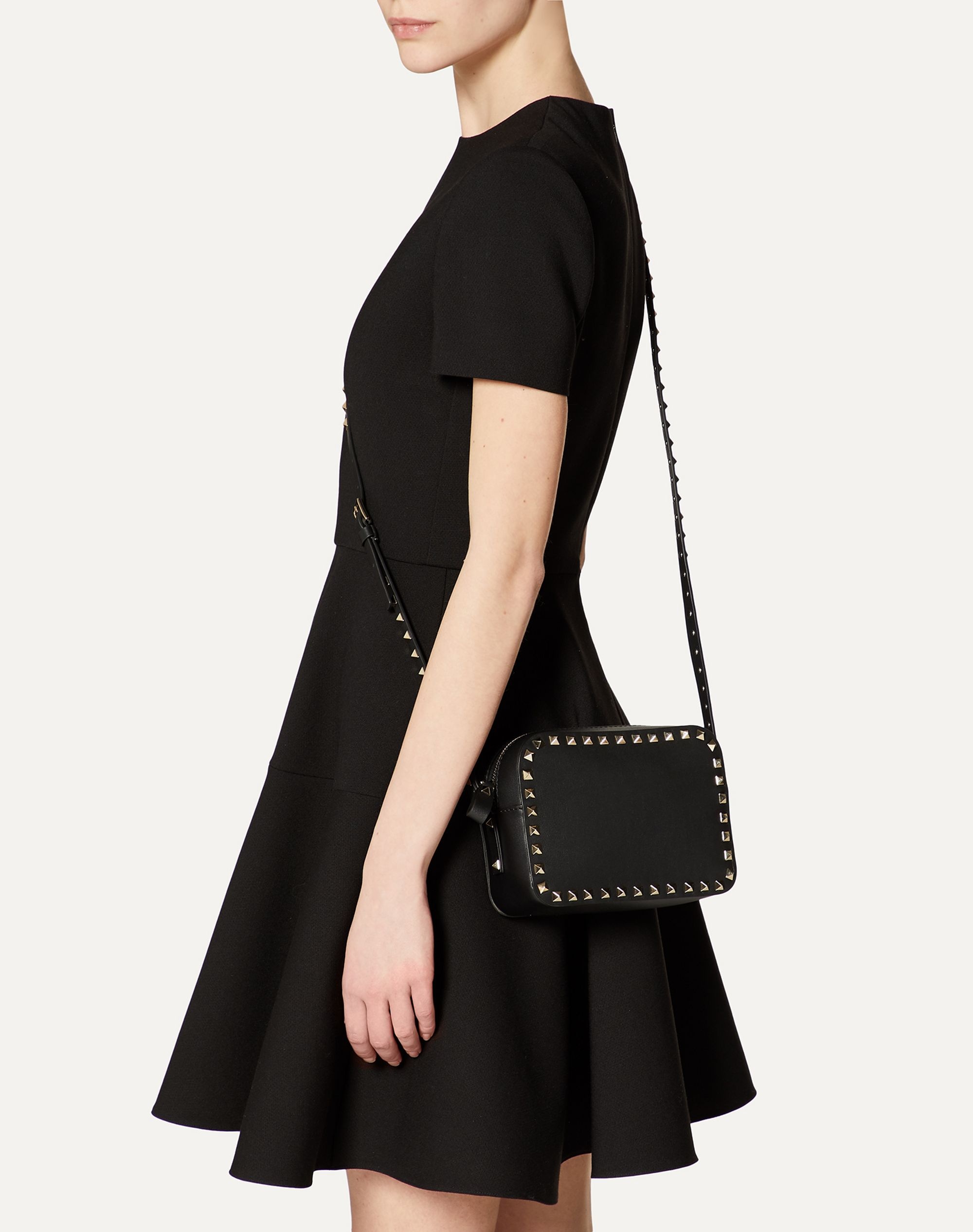 Small Rockstud Calfskin Crossbody Bag - 6