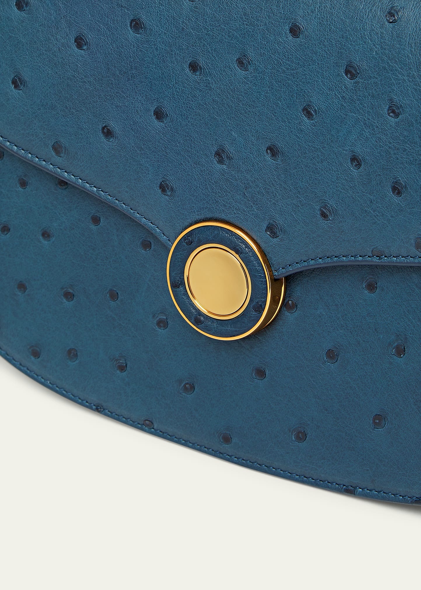 Ghiera Small Ostrich Leather Crossbody Bag - 4