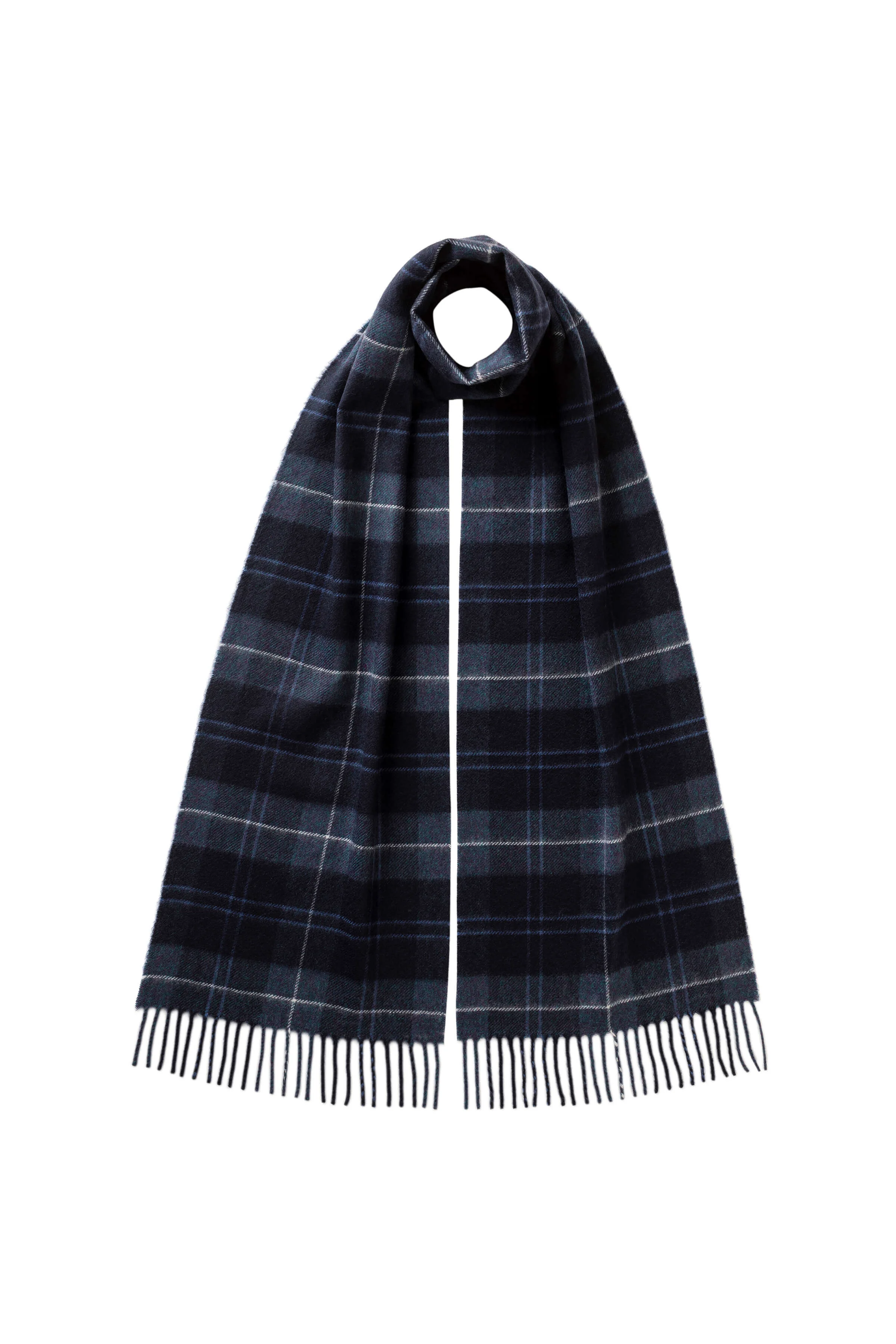 Fife Modern Tartan Cashmere Scarf - 1