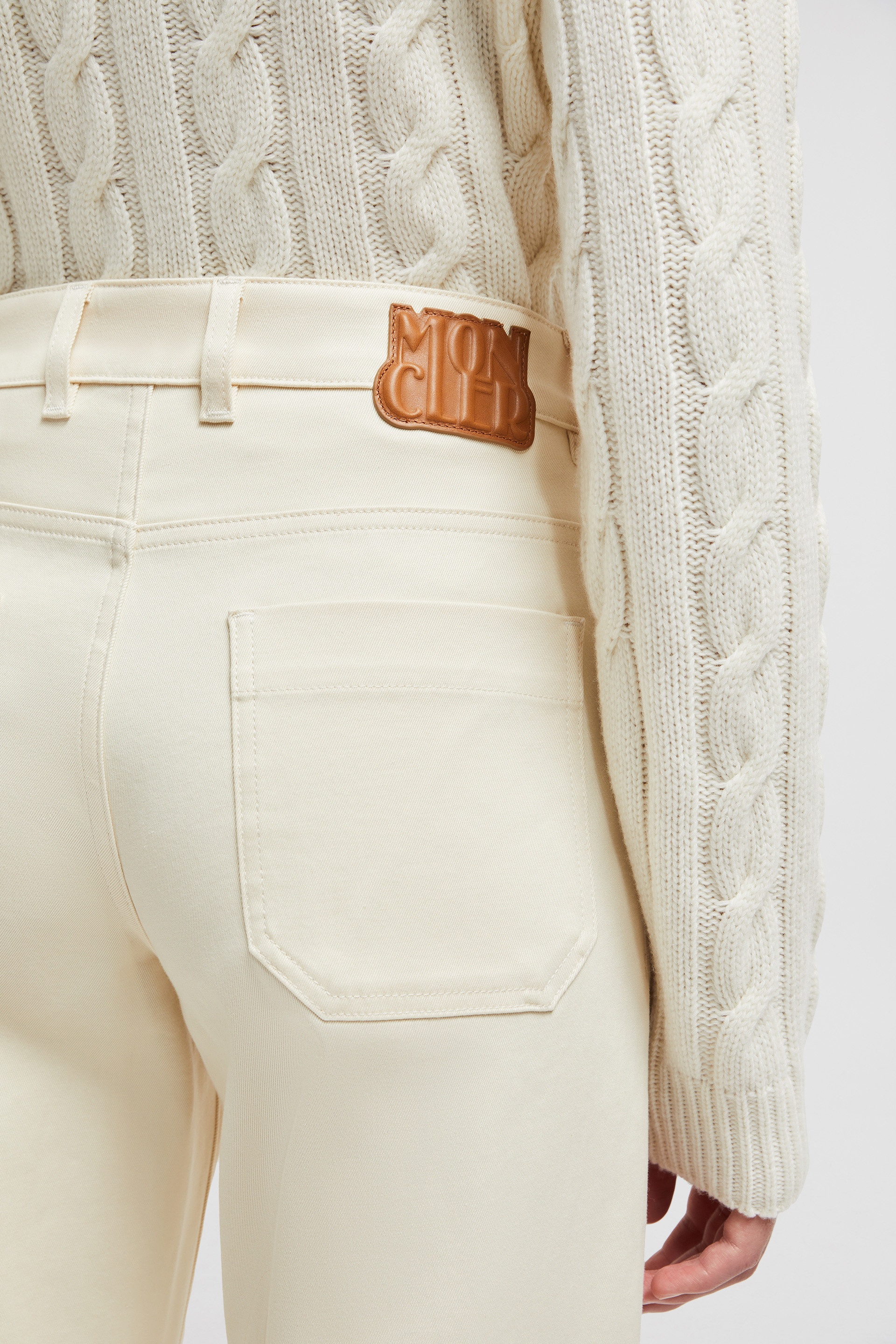 Cotton Gabardine Straight Leg Pants - 4