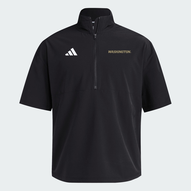 University of Washington Short Sleeve Quarter Zip Woven Jacket 1