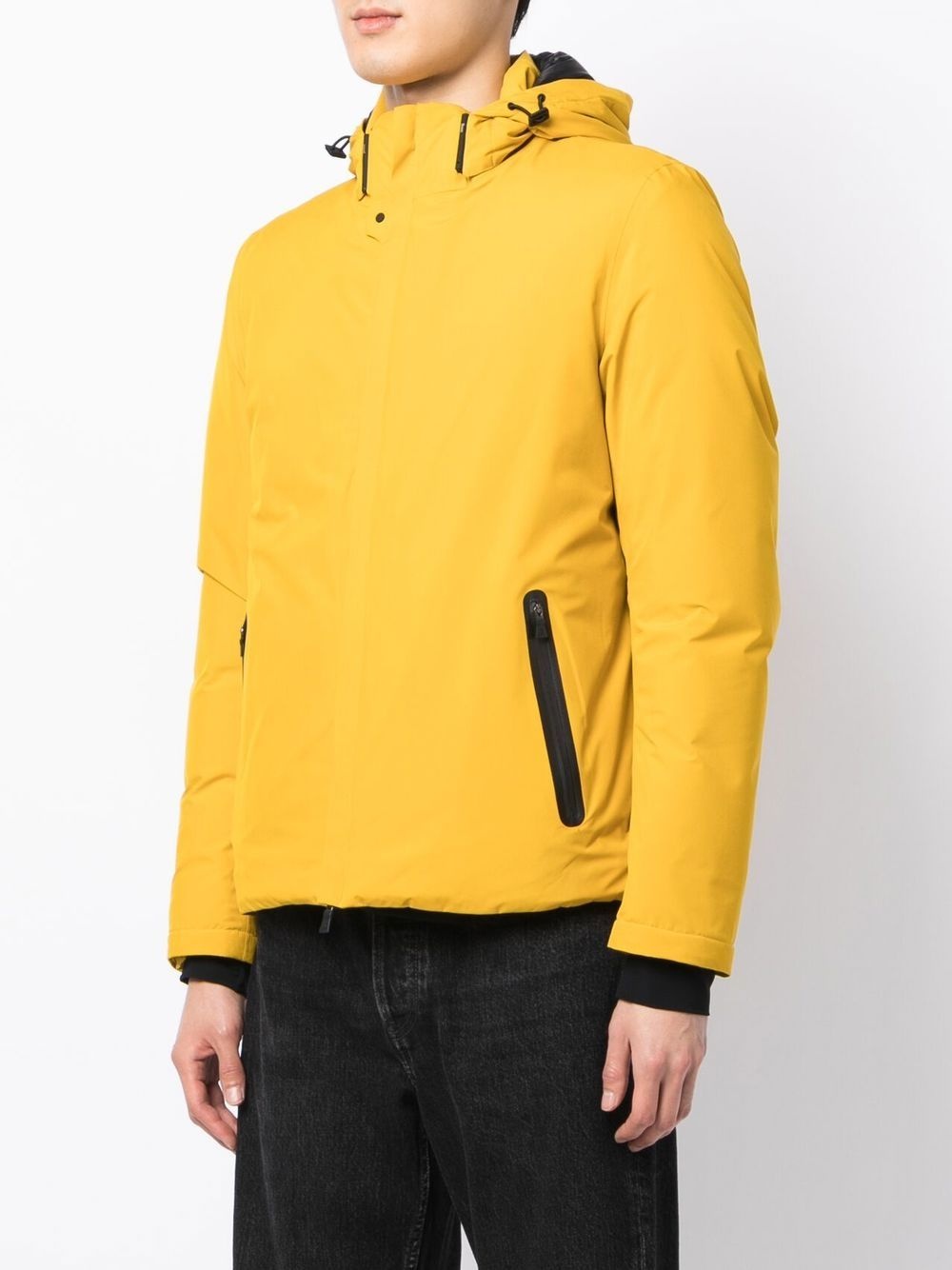 padded drawstring-hooded jacket - 3
