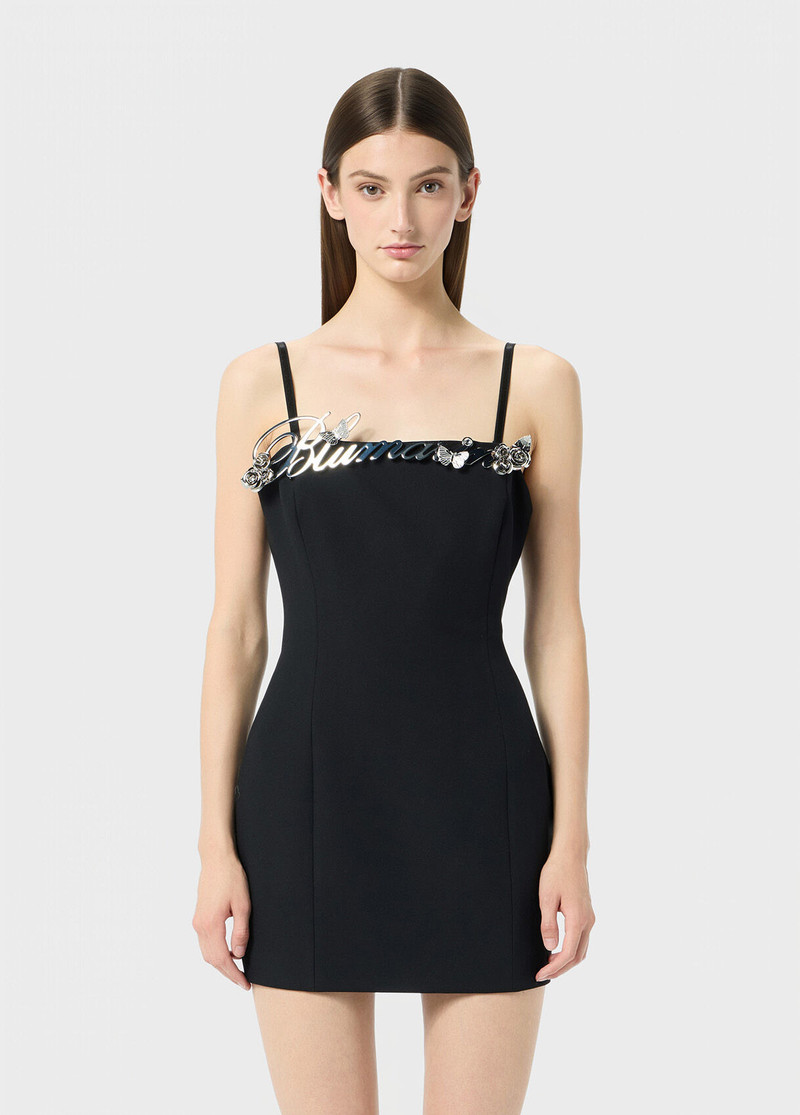 Blumarine MINI DRESS WITH METAL LOGO outlook