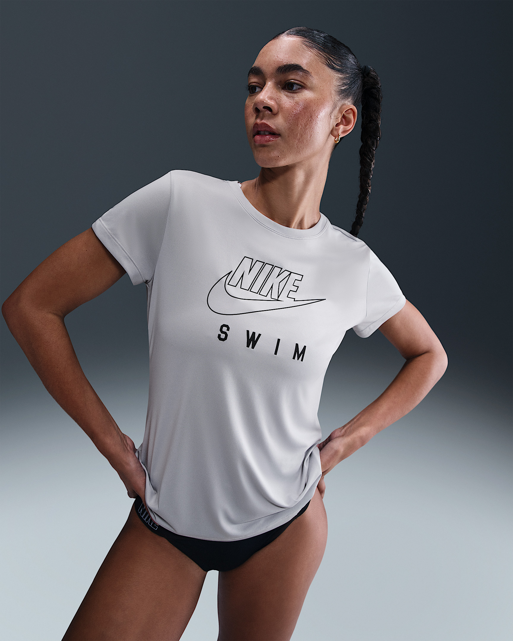 Nike Swim Swoosh Hydroguard Women's Short-Sleeve Top - 3
