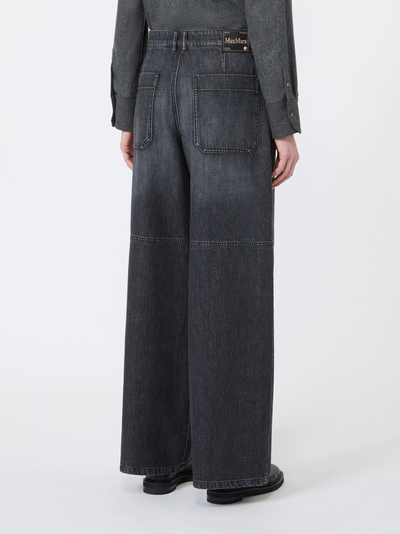 BERLINA Straight-fit cotton denim jeans - BLACK 4