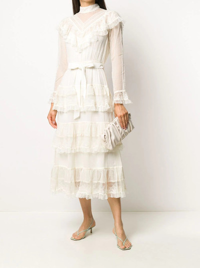 Zimmermann Glassy frilled lace midi dress outlook