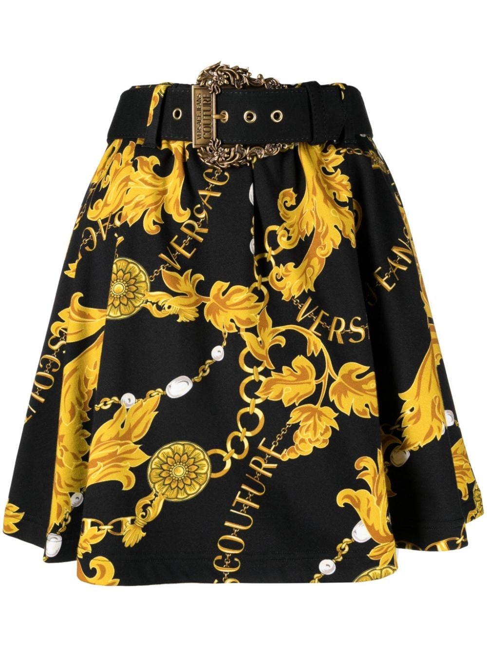 Baroque buckle cotton skirt - 1