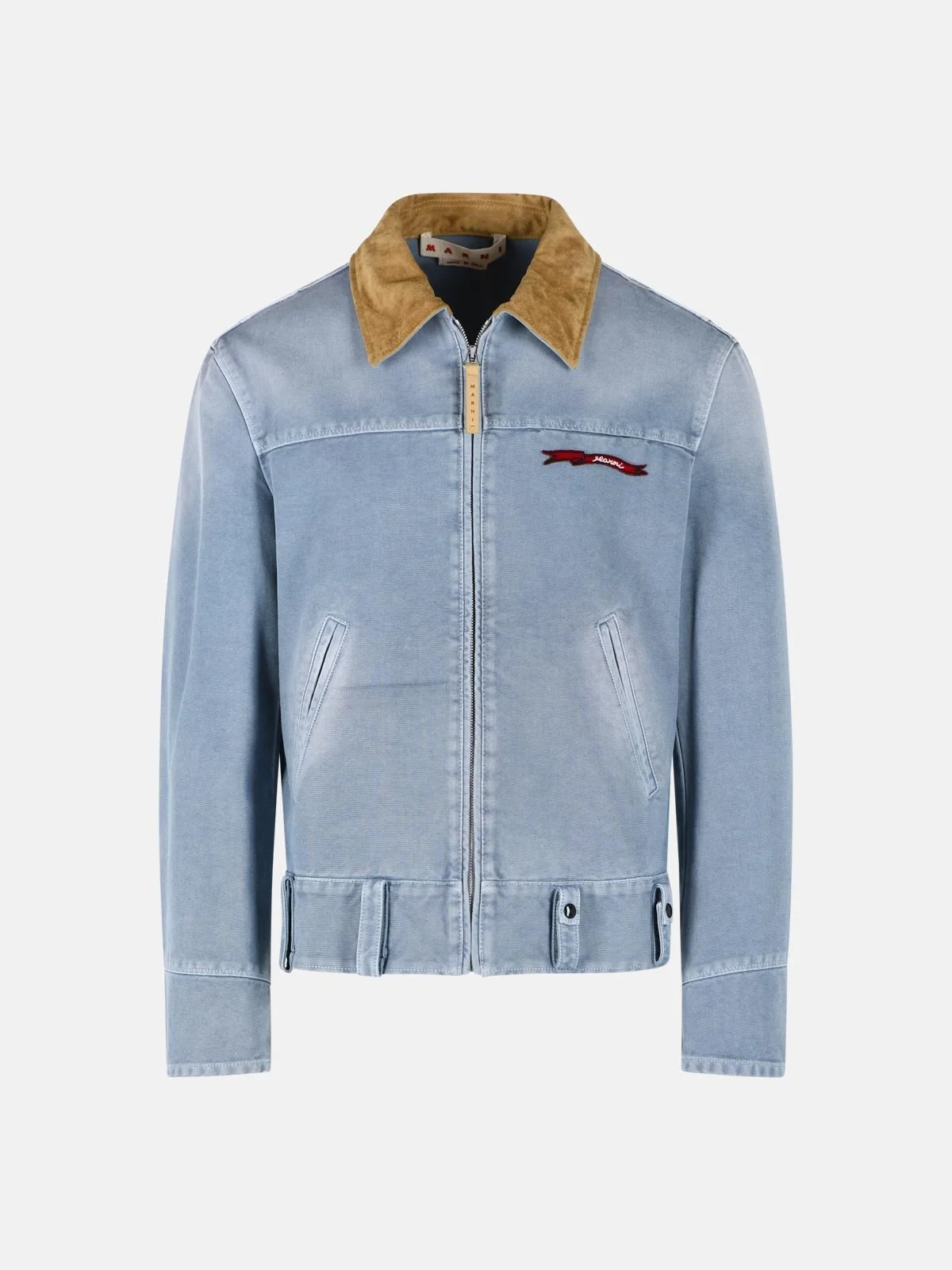 LIGHT BLUE COTTON JACKET - 1