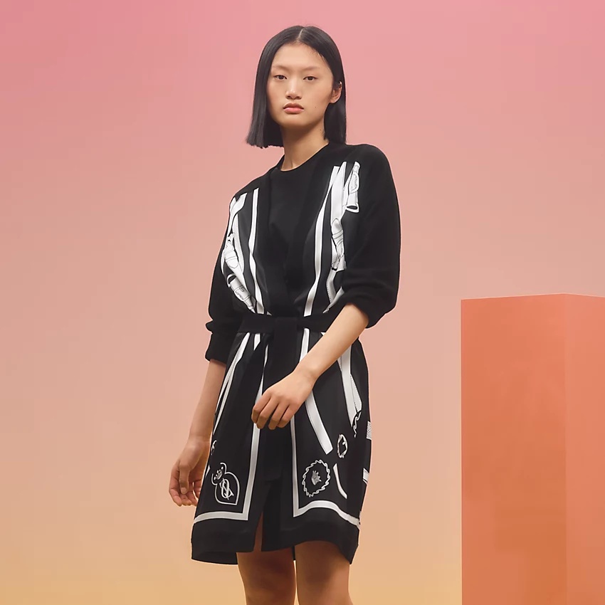 "Promenade du Matin Remix" long twillaine cardigan - 1