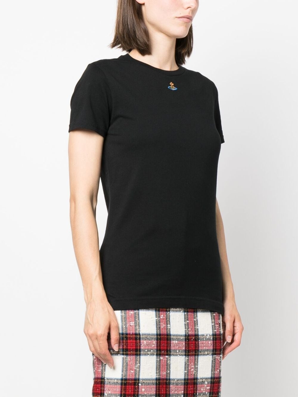 Orb logo-embroidery cotton T-shirt - 3