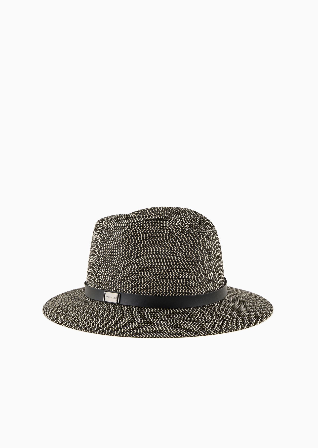 Two-toned, woven paper-yarn hat - 1