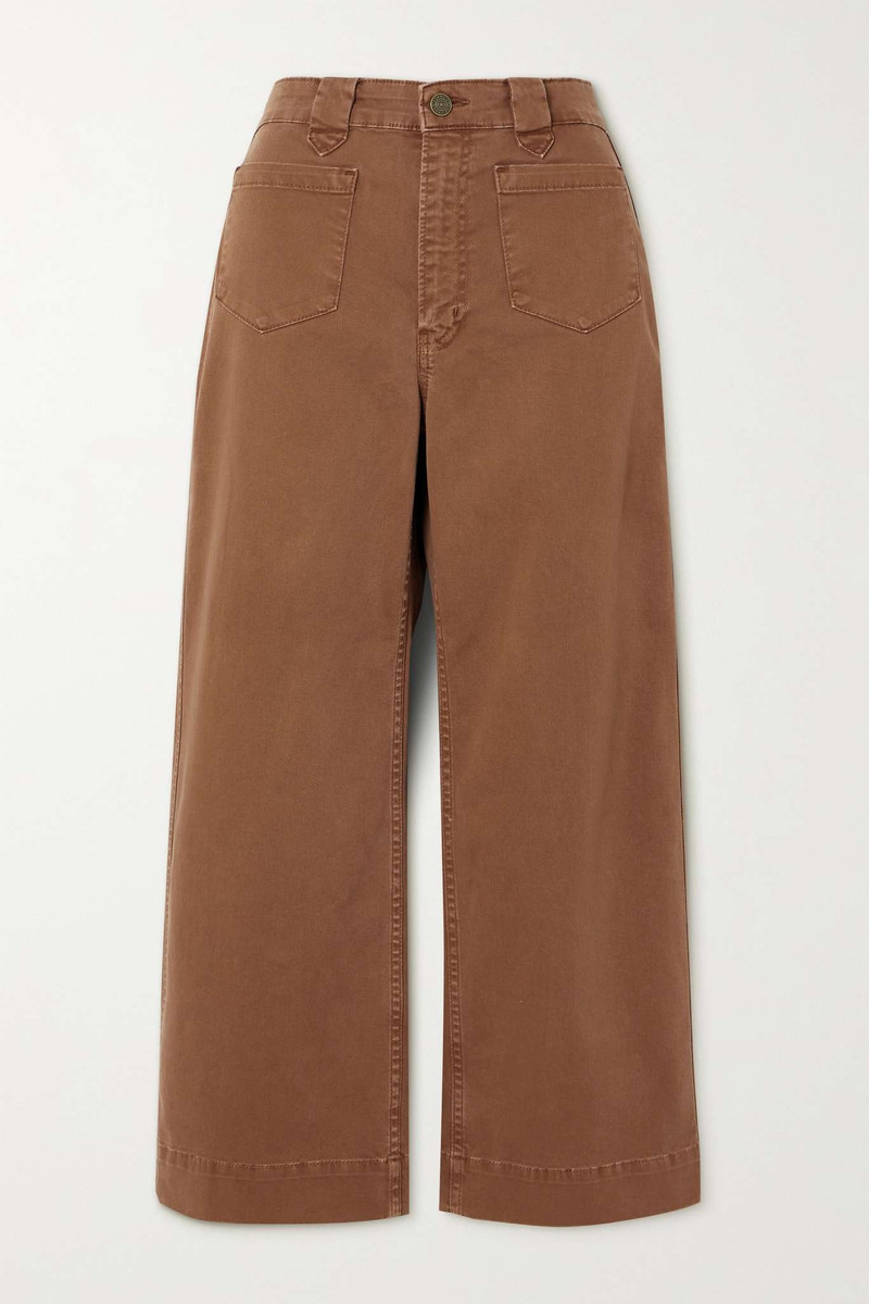 Utility cropped high-rise straight-leg jeans 1