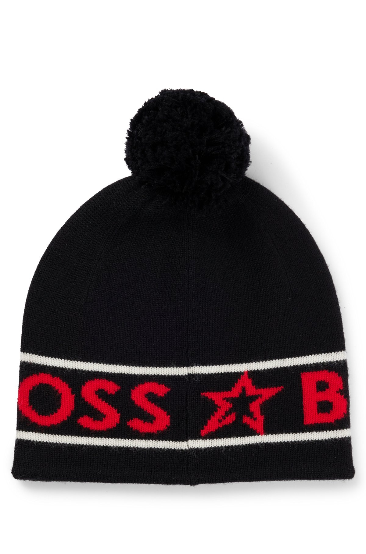 BOSS X PERFECT MOMENT WOOL BEANIE HAT WITH LOGO INTARSIA - 2