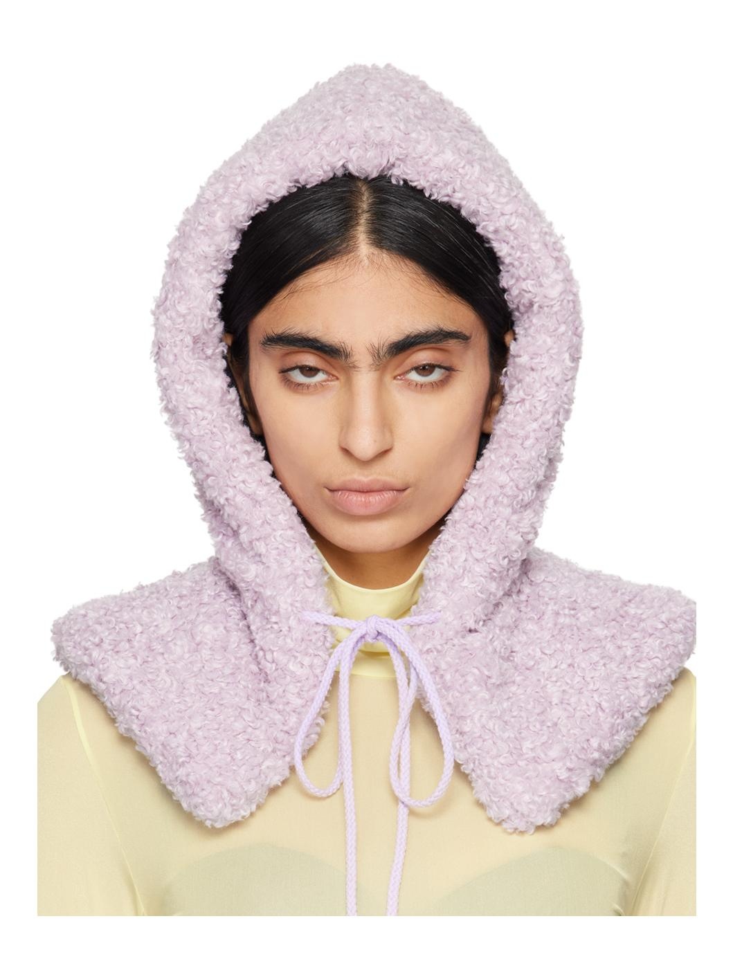 Purple Faux-Fur Bonnet - 1