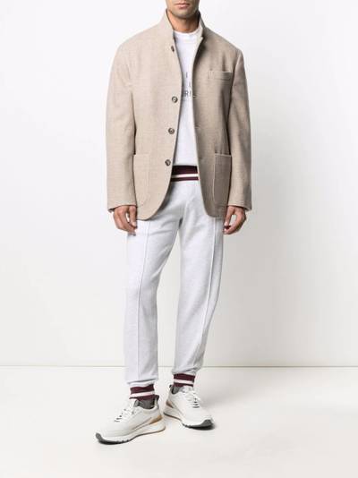 Brunello Cucinelli drawstring slim-fit joggers outlook