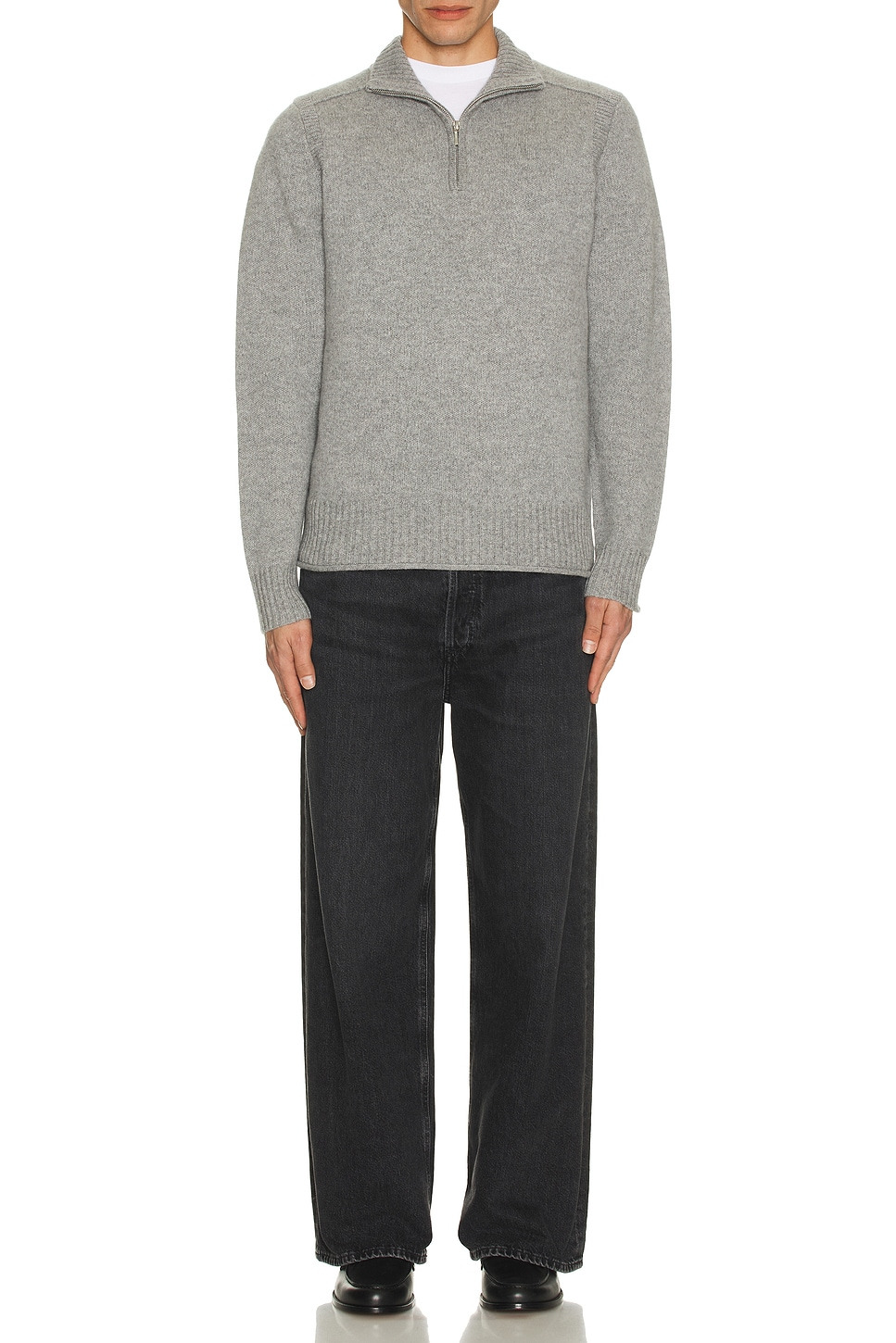 Half Zip Turtleneck Sweater in Cashmere - 4