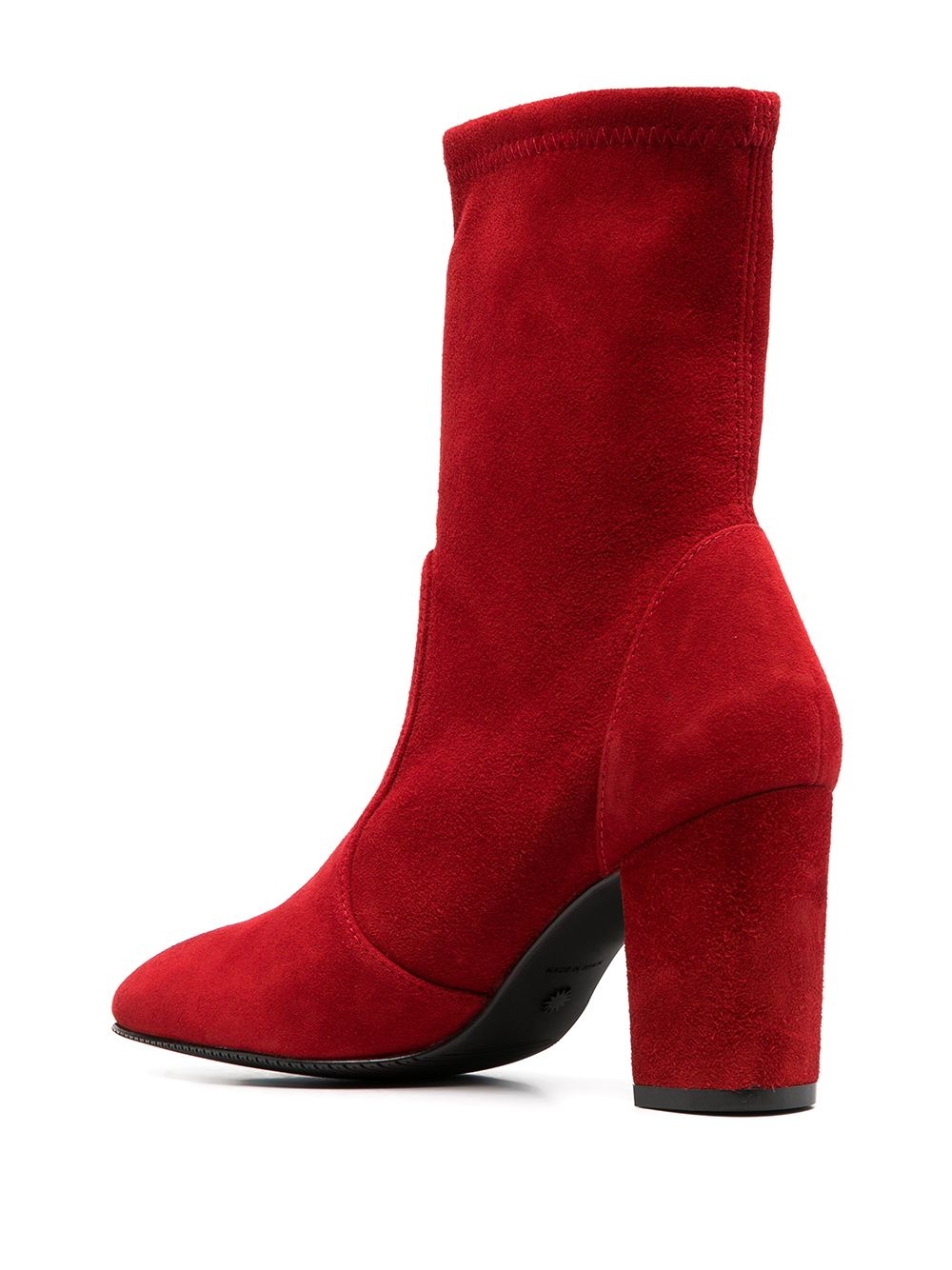 red suede sock boots - 3