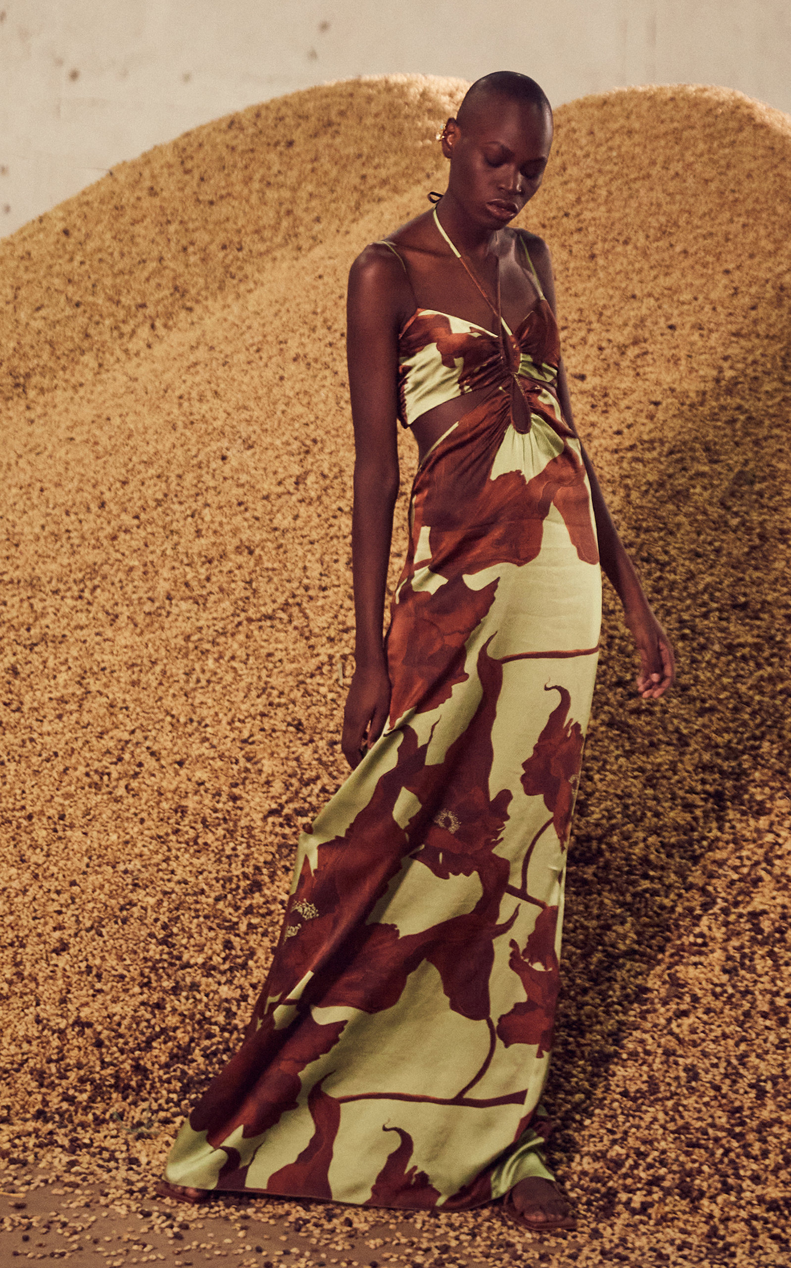 Getaway Of Karnataka Silk Maxi Dress floral - 4
