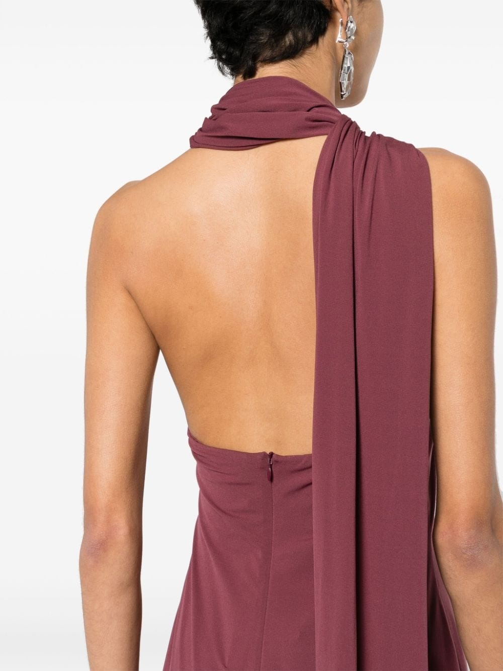 shawl-collar maxi dress - 5