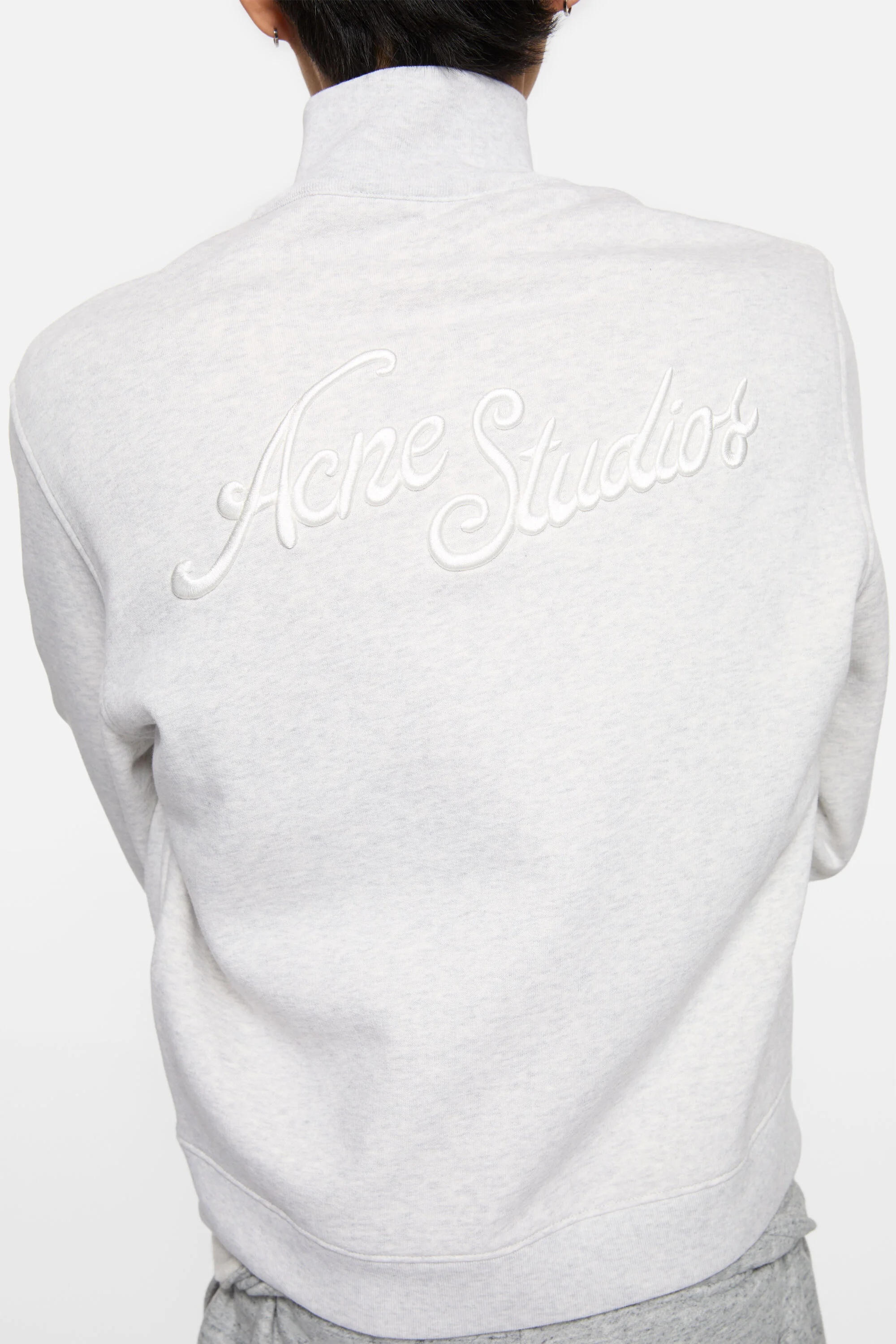 Zip-up sweatshirt - Pale Grey Melange - 5