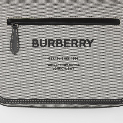 Burberry Small Horseferry Print Cotton Canvas Messenger Bag outlook