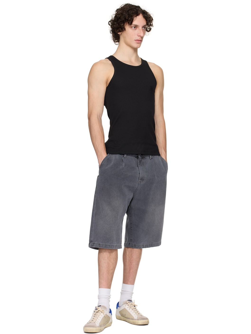Black MA Tonal Tank Top - 4