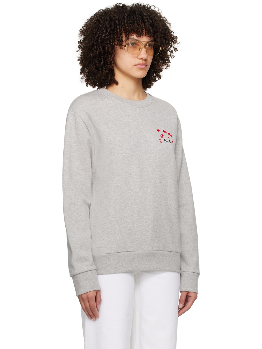 Gray Hearts Sweatshirt - 2