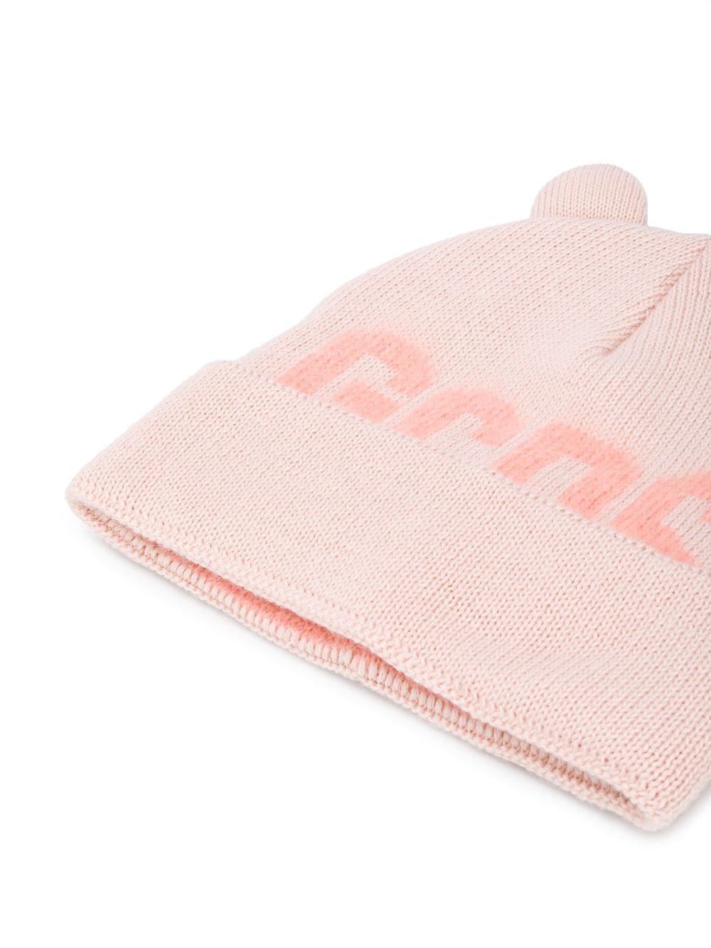 logo print beanie - 2