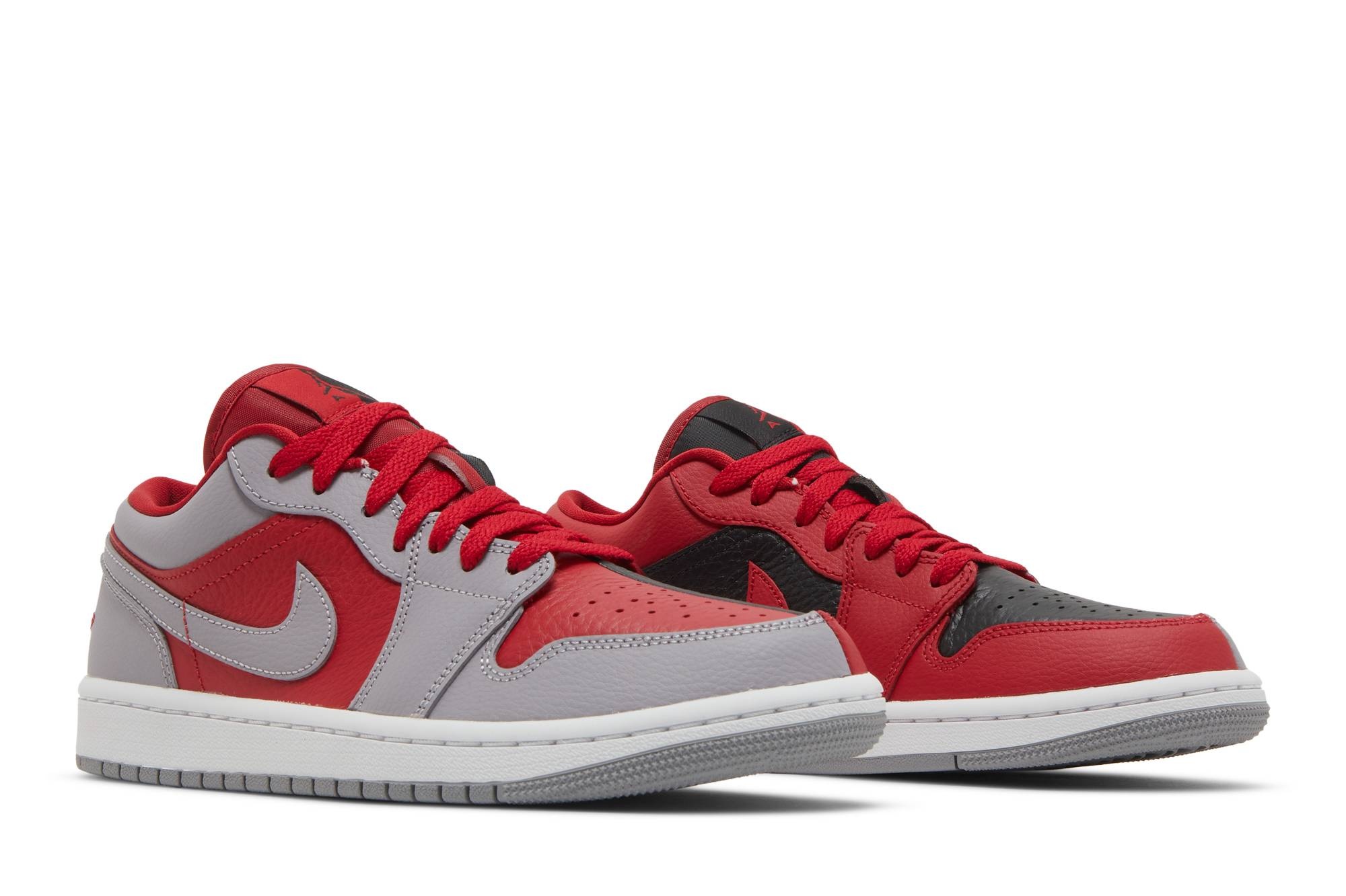 Wmns Air Jordan 1 Low SE 'Split - Gym Red Cement Grey' - 8