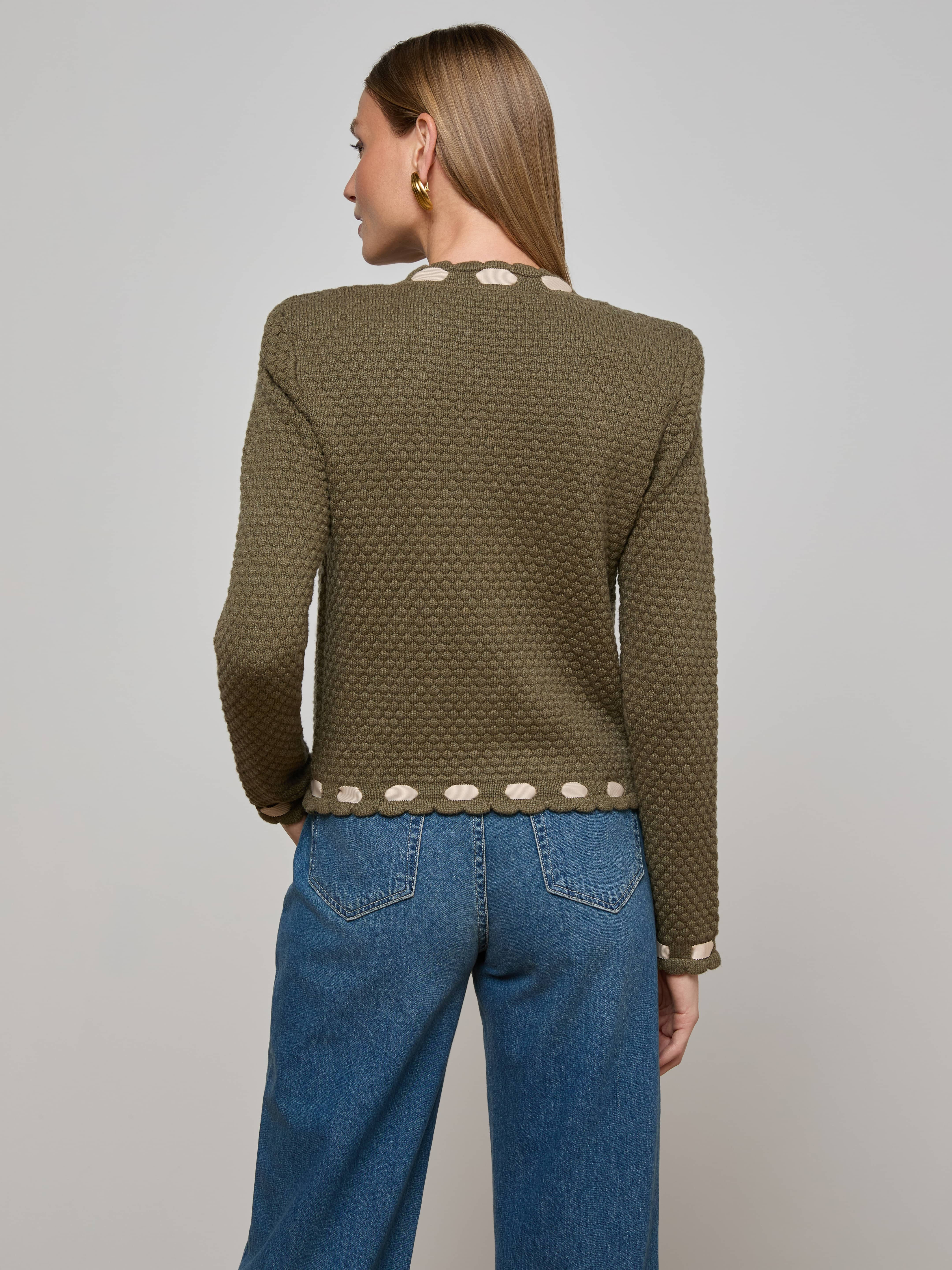 Astor Contrast Trim Cardigan - 5