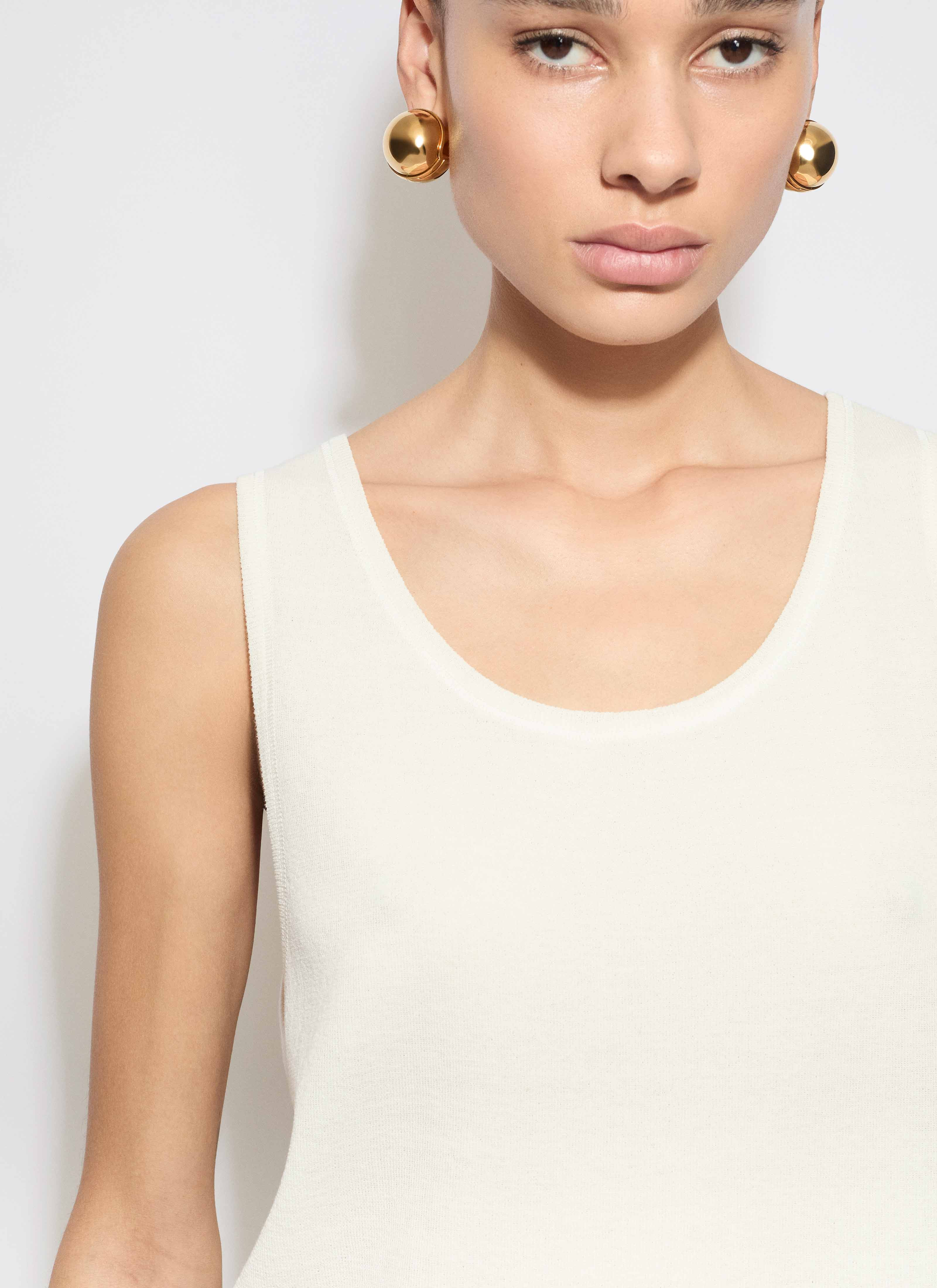 KNIT COTTON TANK TUNIC - 5
