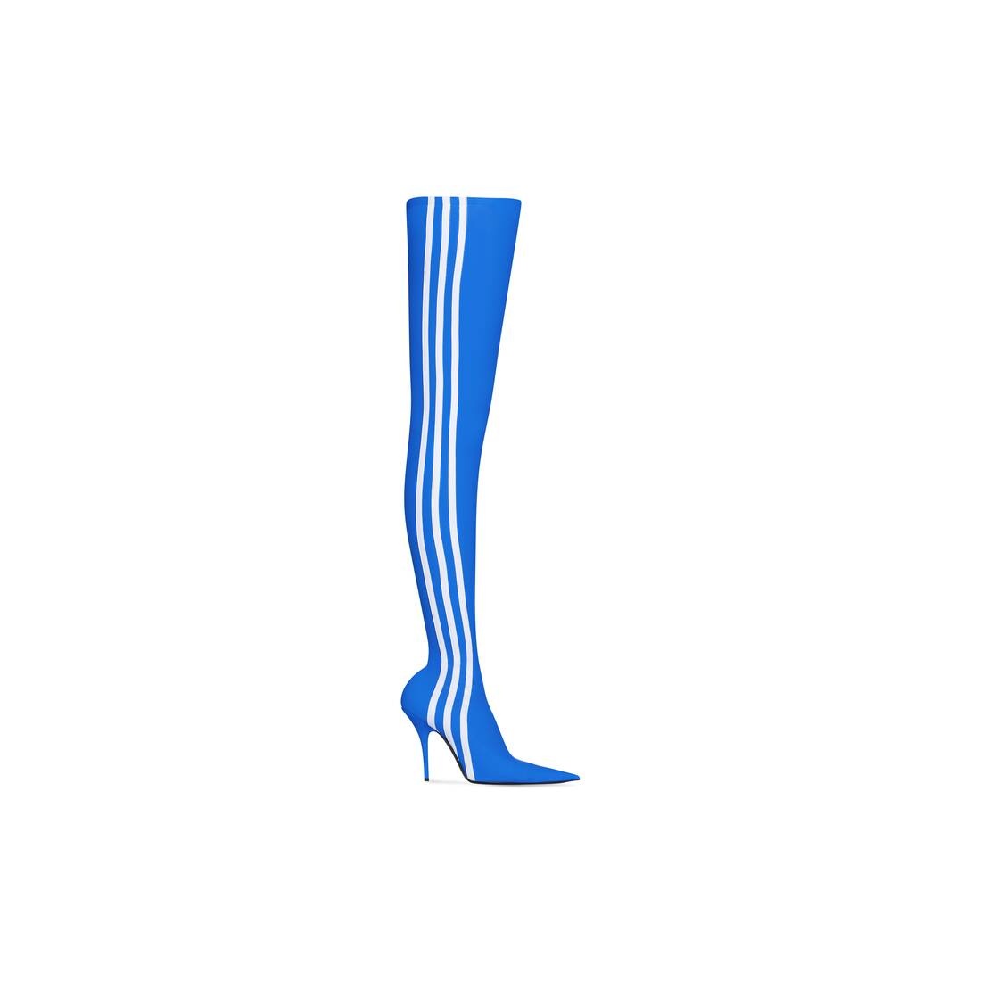 Women's Balenciaga / Adidas Knife 110mm Over-the-knee Boot in Blue - 1