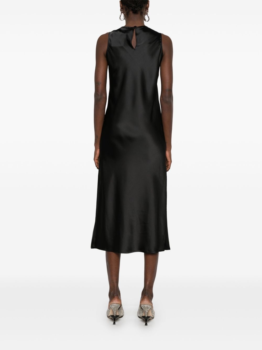 satin midi dress - 4