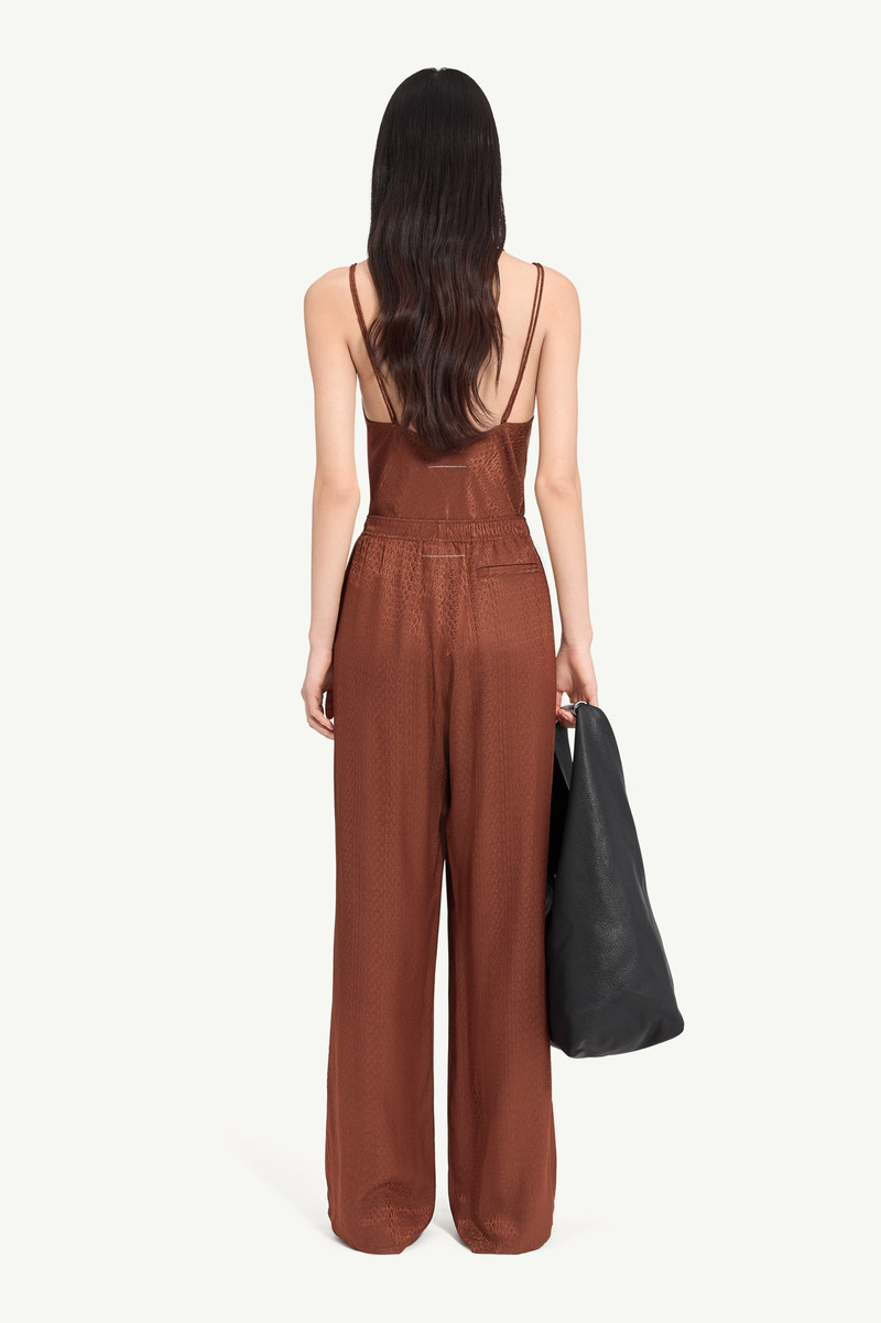 Viscose blend jacquard trousers 3
