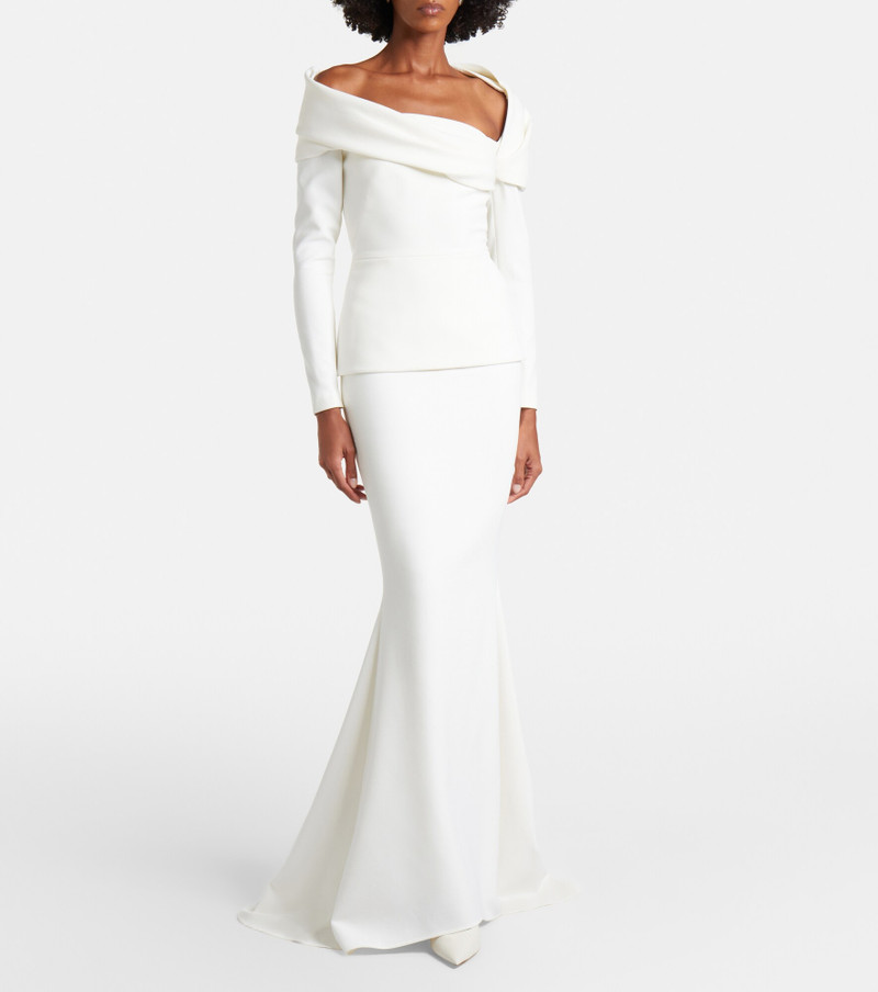 Safiyaa Millie draped crêpe gown outlook