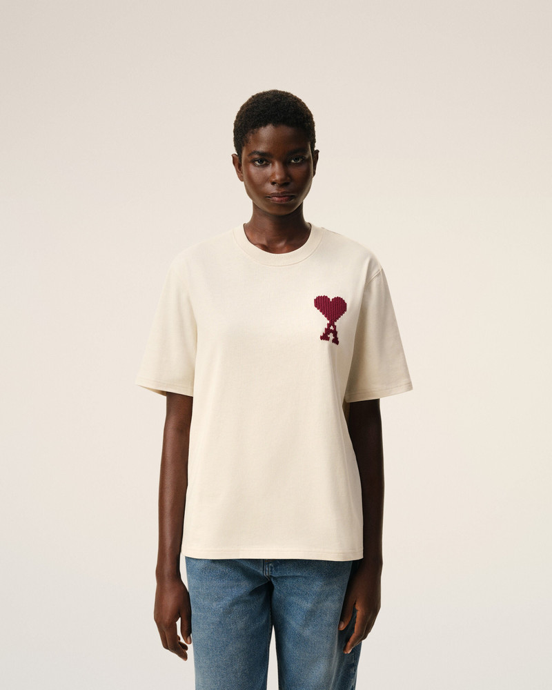 WHITE COTTON AMI DE COEUR T-SHIRT 3
