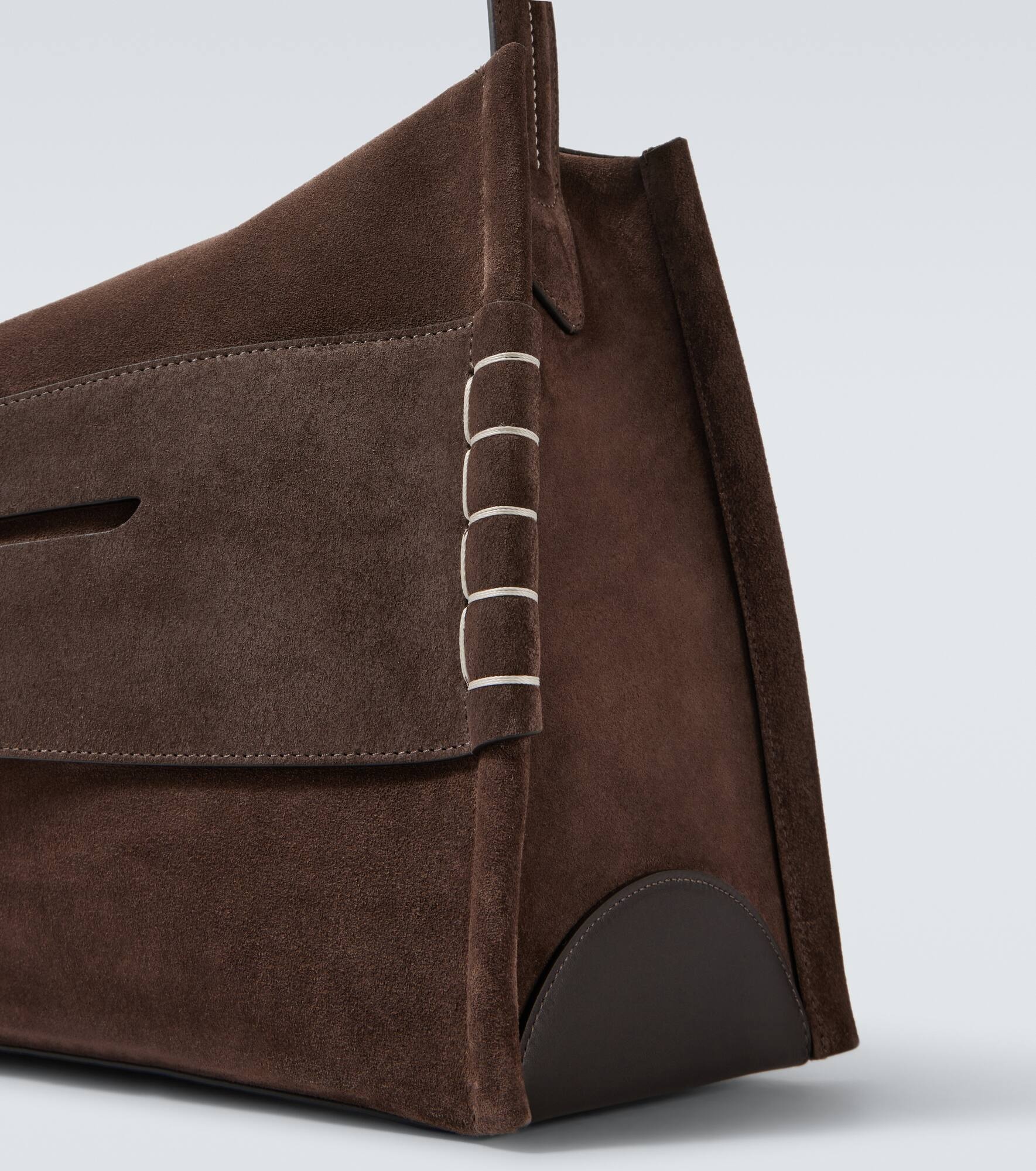 Loafer Large suede shoulder bag - 6