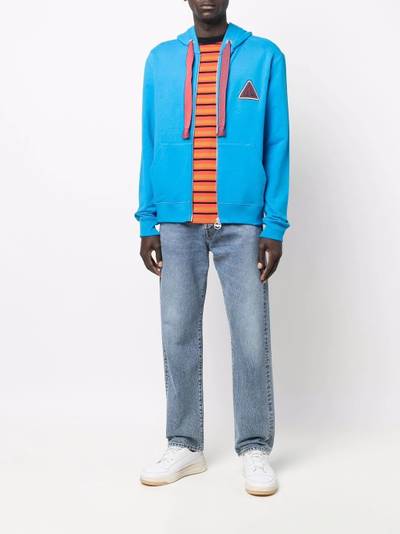 Lanvin triangle logo-print zip-up hoodie outlook