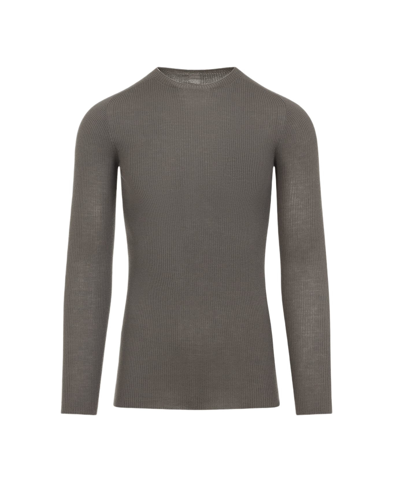 Ribbed Round Neck Pullover - 1