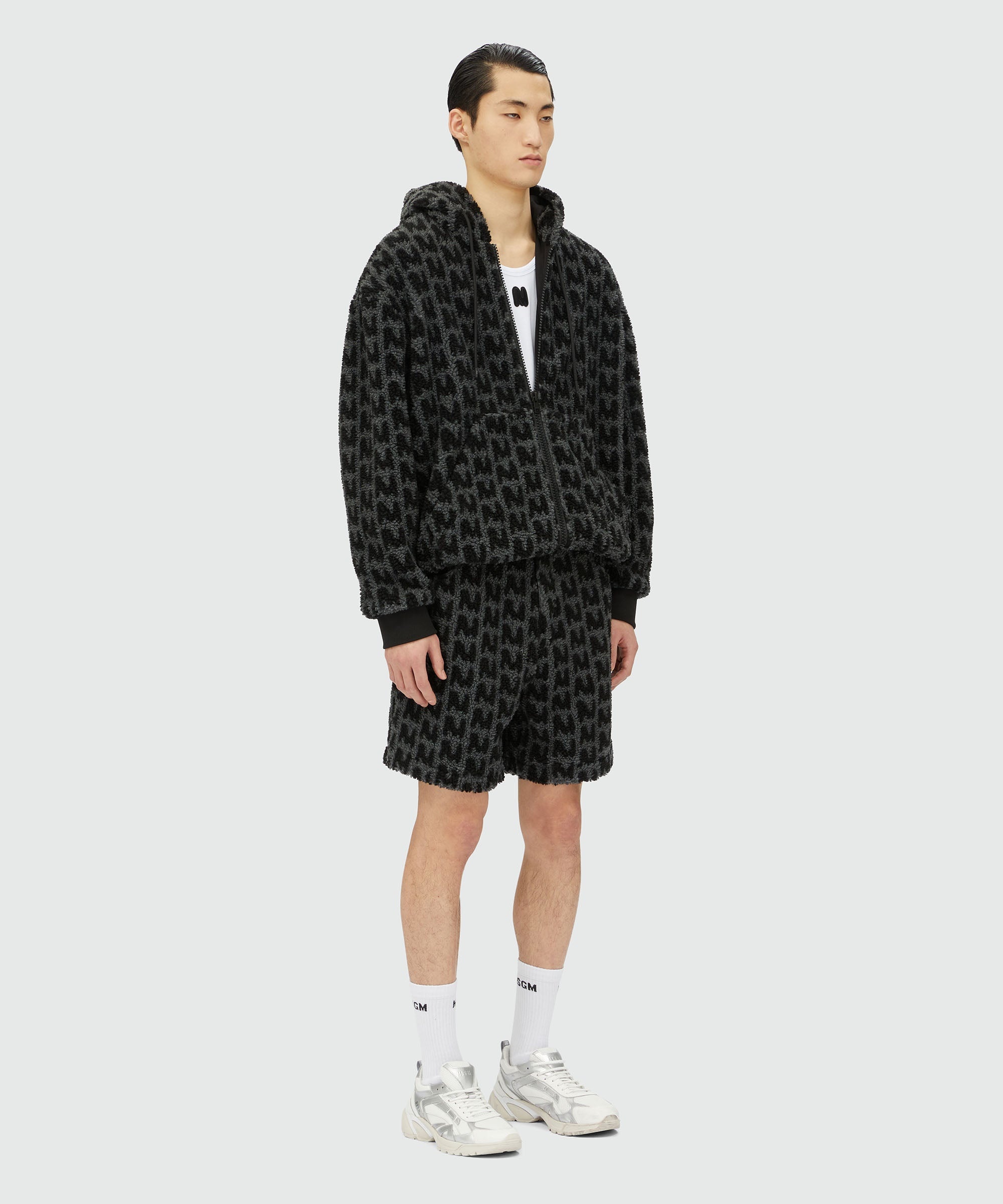 Faux-fur jacquard "TheMwave" jacket - 4